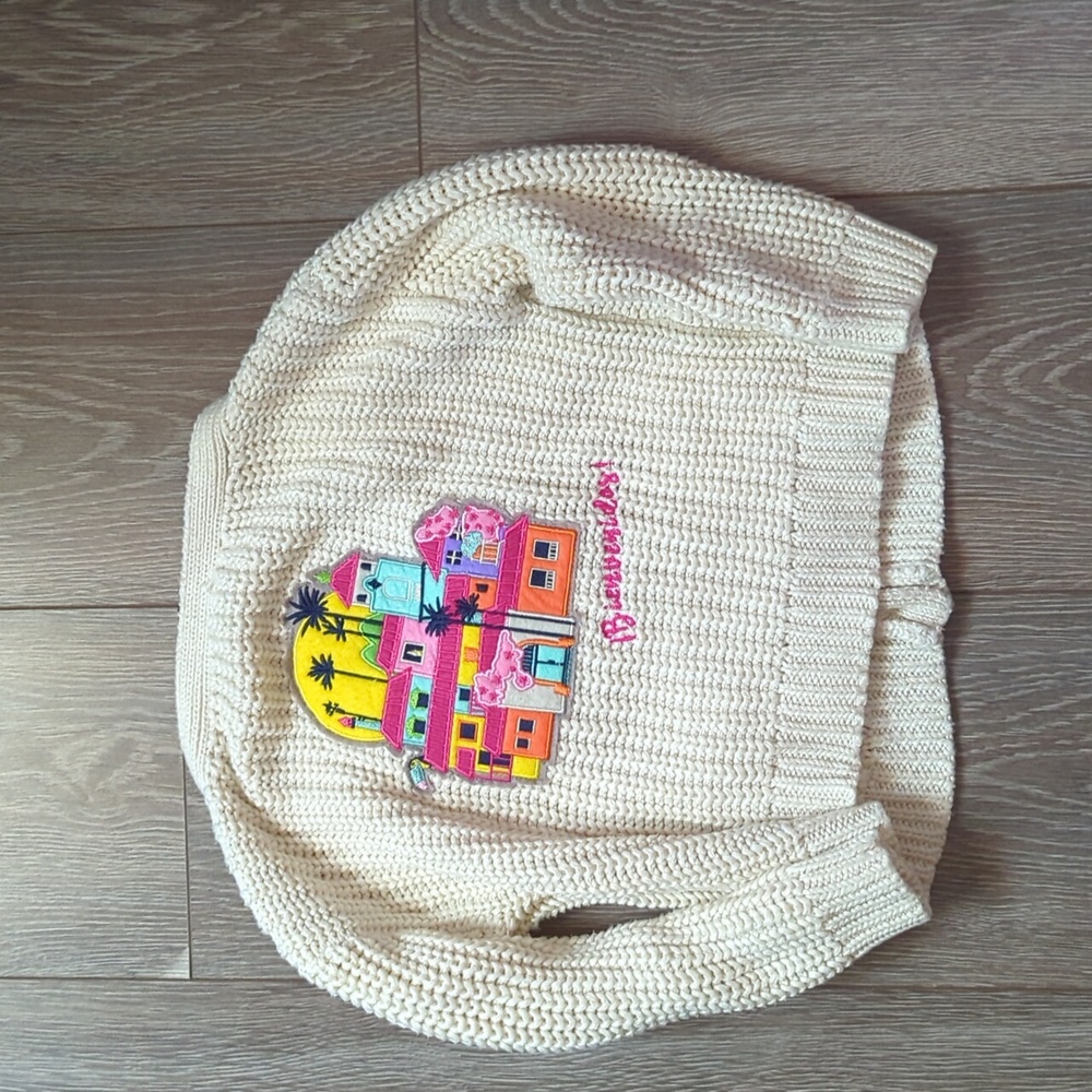 Encanto Girls Sweater Disney Store Cream Knit Cardigan with Embroidered Pockets